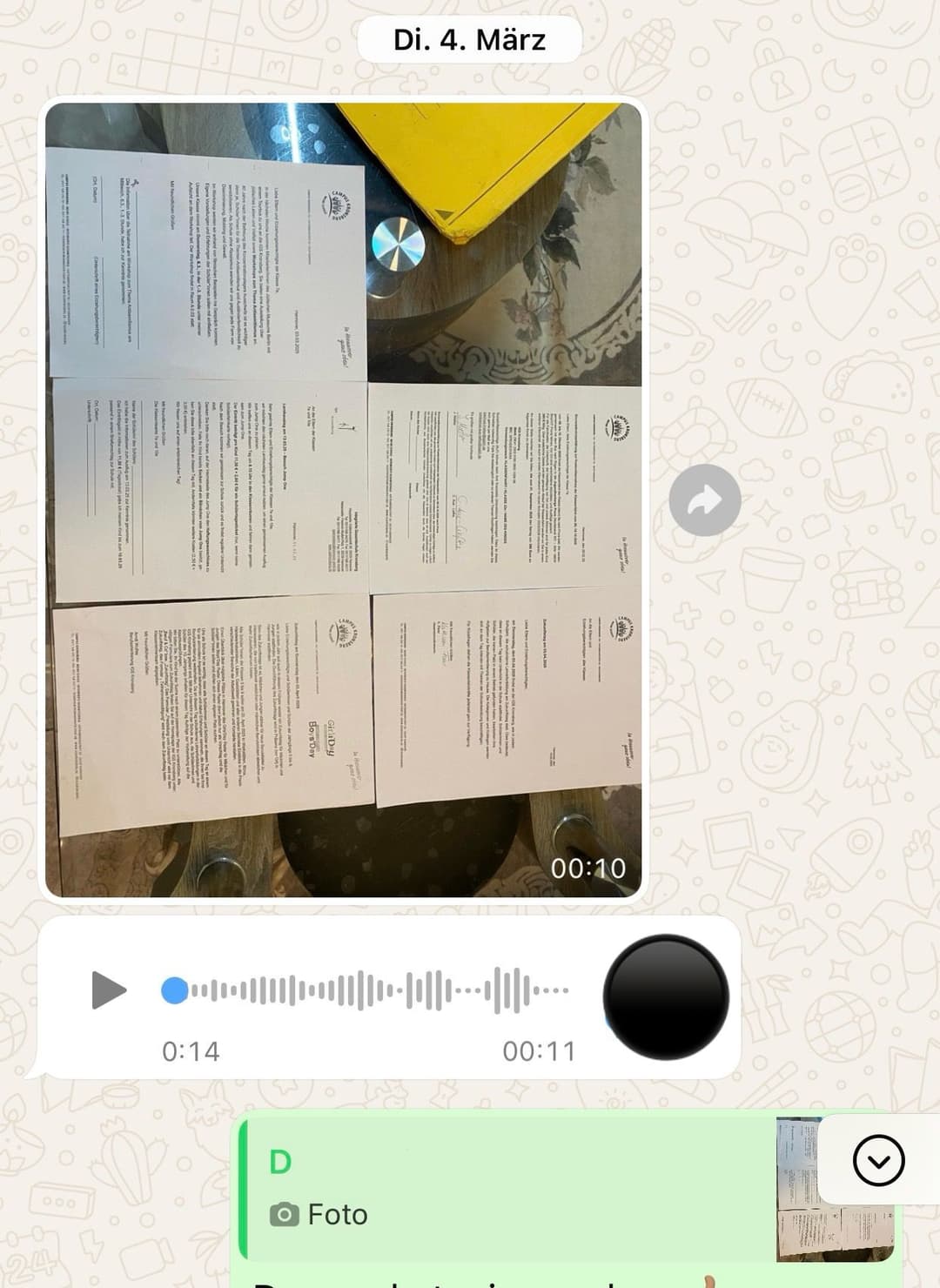 WhatsApp Nachricht von Eltern